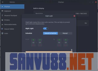 Hướng dẫn bật Night Light trên ubuntu 17, 18