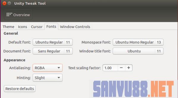 Fonts chữ trên Ubuntu